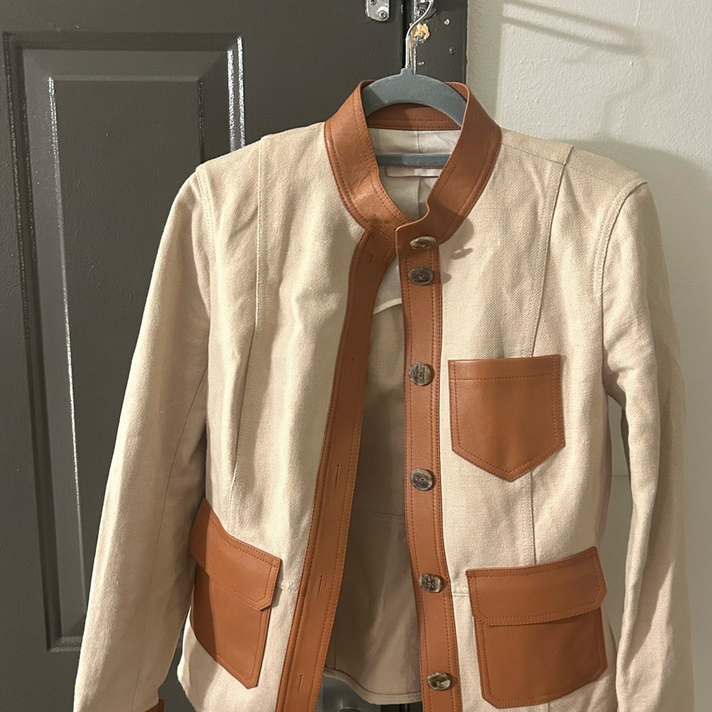Tory Burch Cream and Tan Women’s Jacket